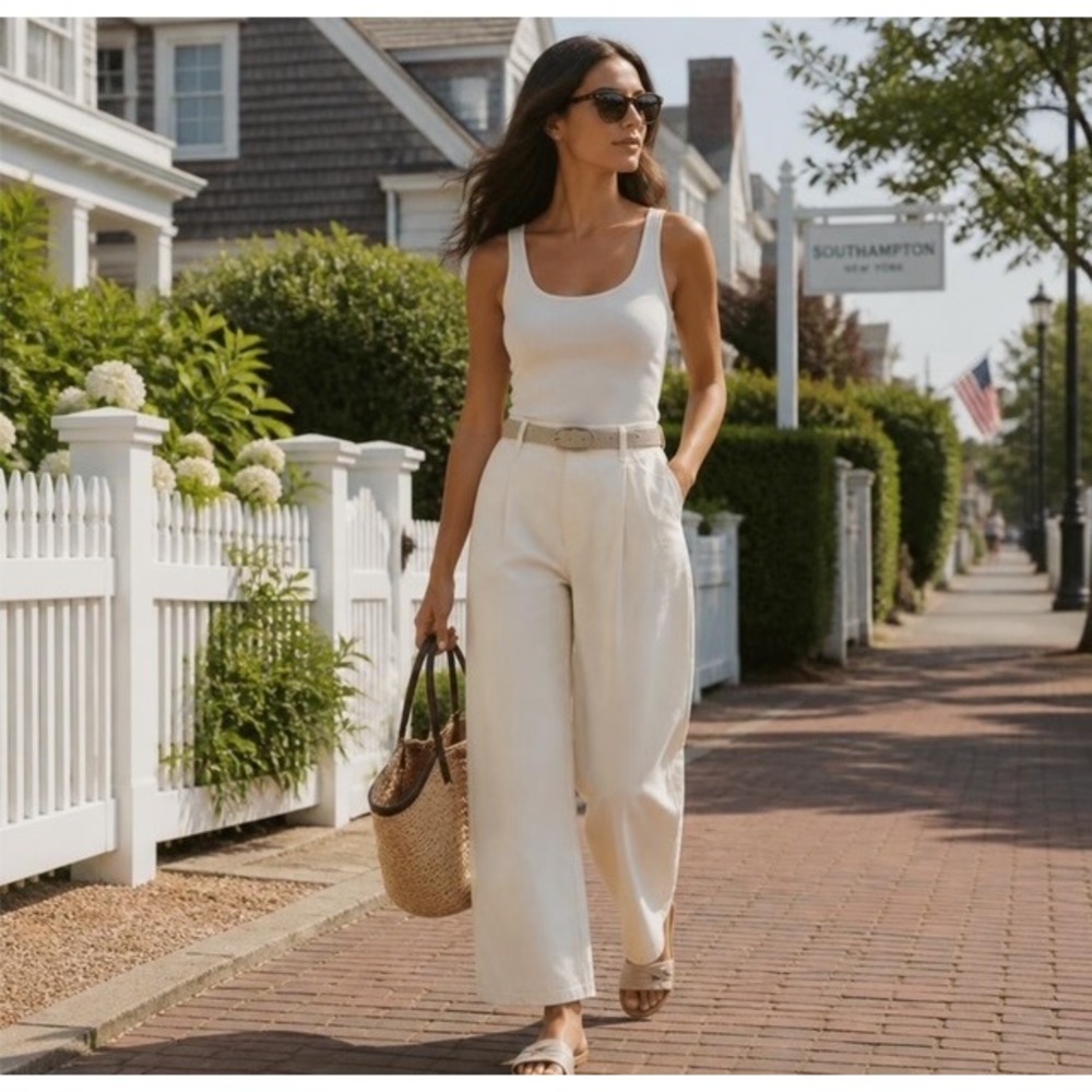 banana republic Ivory Oversized Jeans With Pleat Sz 31 L Nwt Msrp$150‎